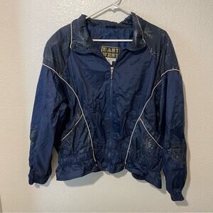 Vintage East West Windbreaker Jacket Navy Gold‎ Size Large